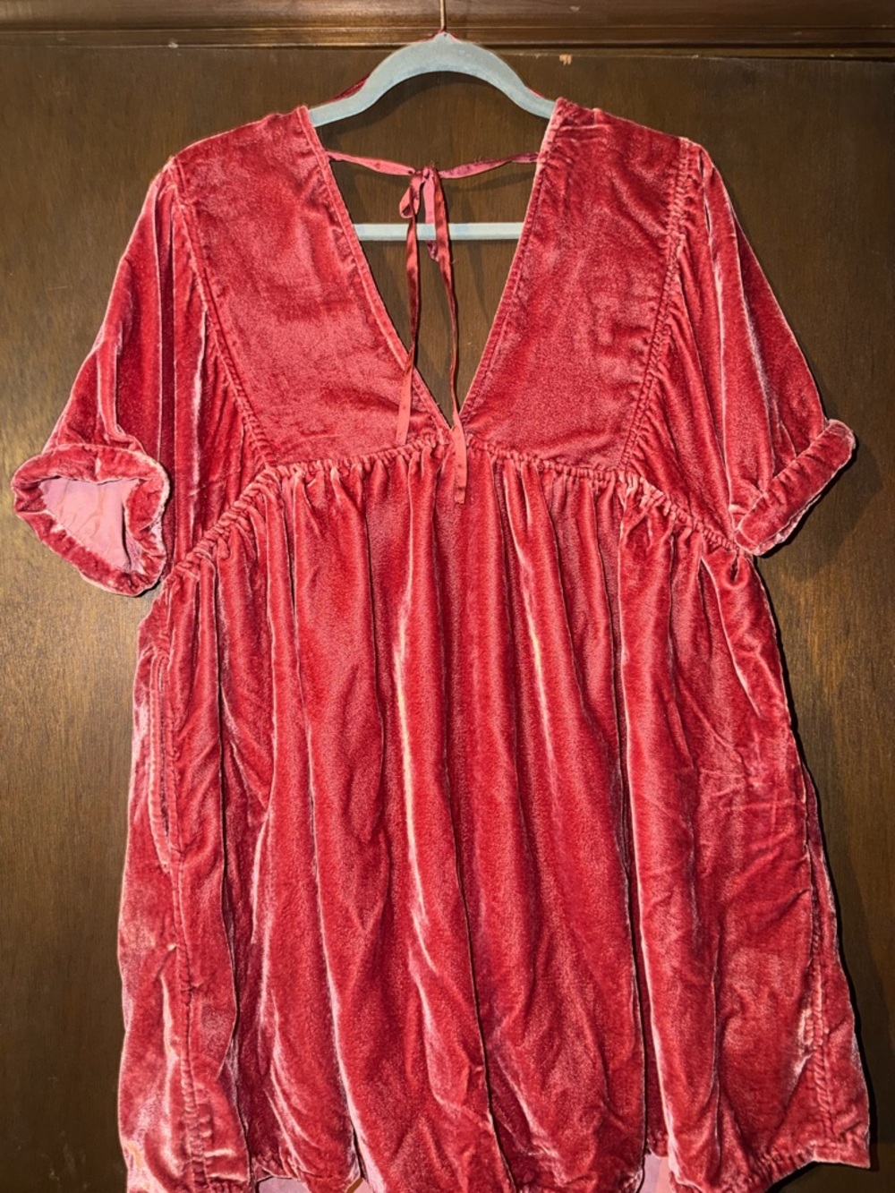 Free People Velvet Deep V Mini Dress - Picture 4 of 8